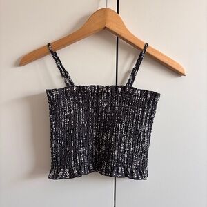 Joe Fresh Black and White Smocked Women's Top